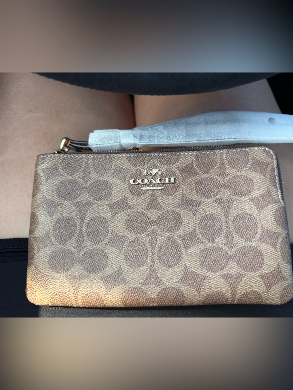 Coach Signature wristle in Tan/Brown with Gold tone